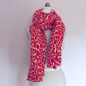 Christopher Kane cashmere multi coloured leopard print oversize scarf